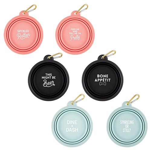 Collapsible Pet Bowl - Silicone with Carabiner